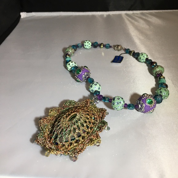 Vintage purple stone necklace by Paulette - Picture 6 of 6